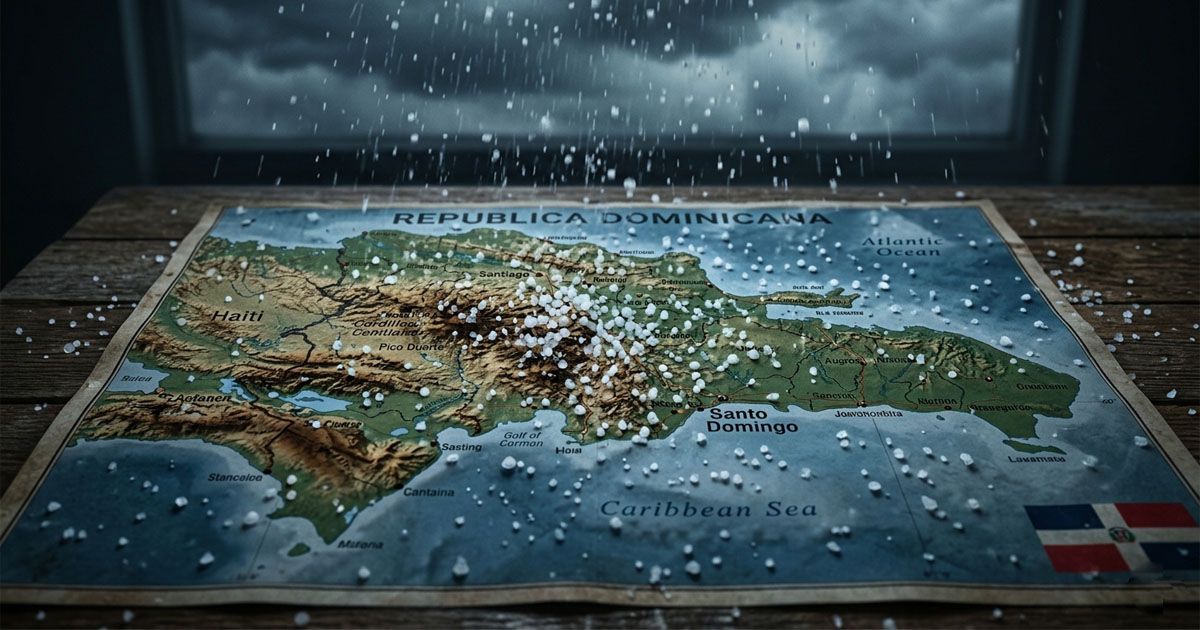 ¡Granizo en República Dominicana! Fuerte temporal sorprende al Gran Santo Domingo con inusual caída de hielo